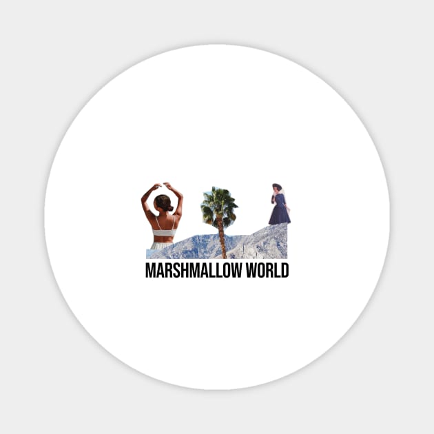 marshmallow world Magnet by zicococ